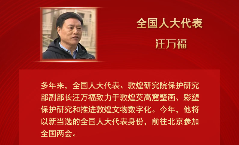 【甘快看】全国人大代表汪万福：通过科技赋能 让敦煌文化飞入寻常“百姓家”